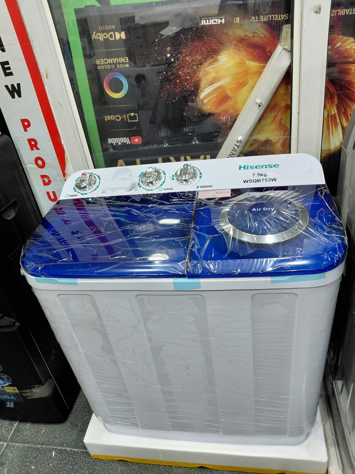 Hisense 7.5kg Twin Tub Washing Machine – Dries Clothes Faster with Air Dry Technology (Perfect for Small Households)