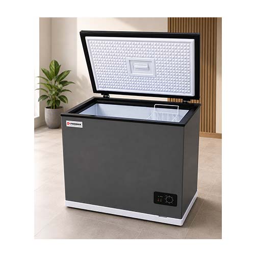 Premier DC Solar Chest Freezer 150L — Off-Grid Cooling with Lock & Night Function (Perfect for Rural Homes & Cabins)
