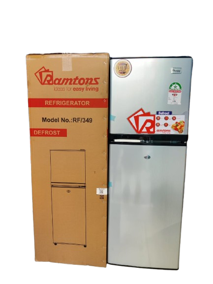 Ramtons 138L Double Door Fridge — Direct Cool Energy Saving (Silver)