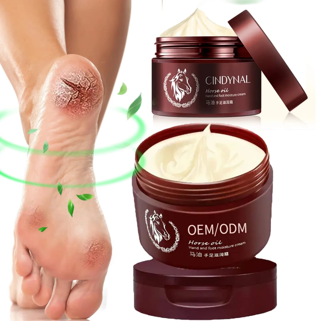 CINDYNAL Horse Oil Moisturizing Hand & Foot Cream for Dry Cracked Skin Repair 120g