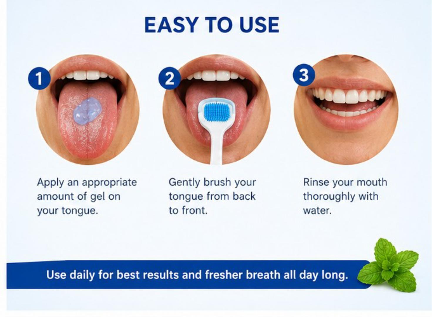 EELHOE Tongue Cleansing Gel 50g with Tongue Scraper – Fresh Breath & Deep Oral Cleaning