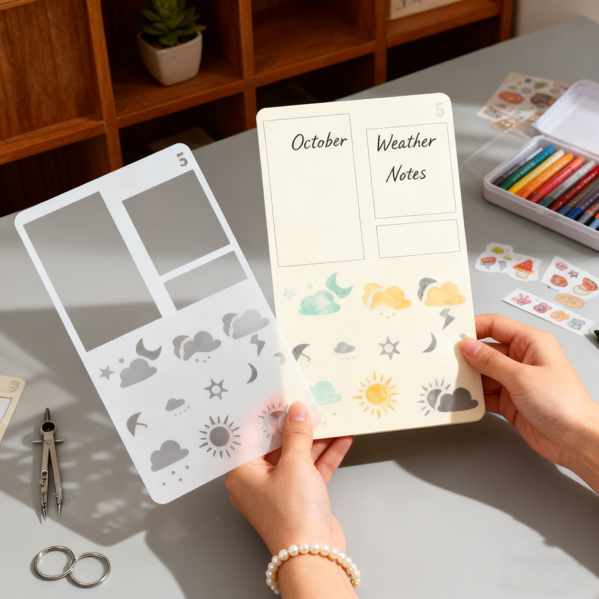21pcs Reusable Craft Stencils for Painting, DIY Drawing Template Set for Wood, Card Making, Scrapbooking & Home Decor