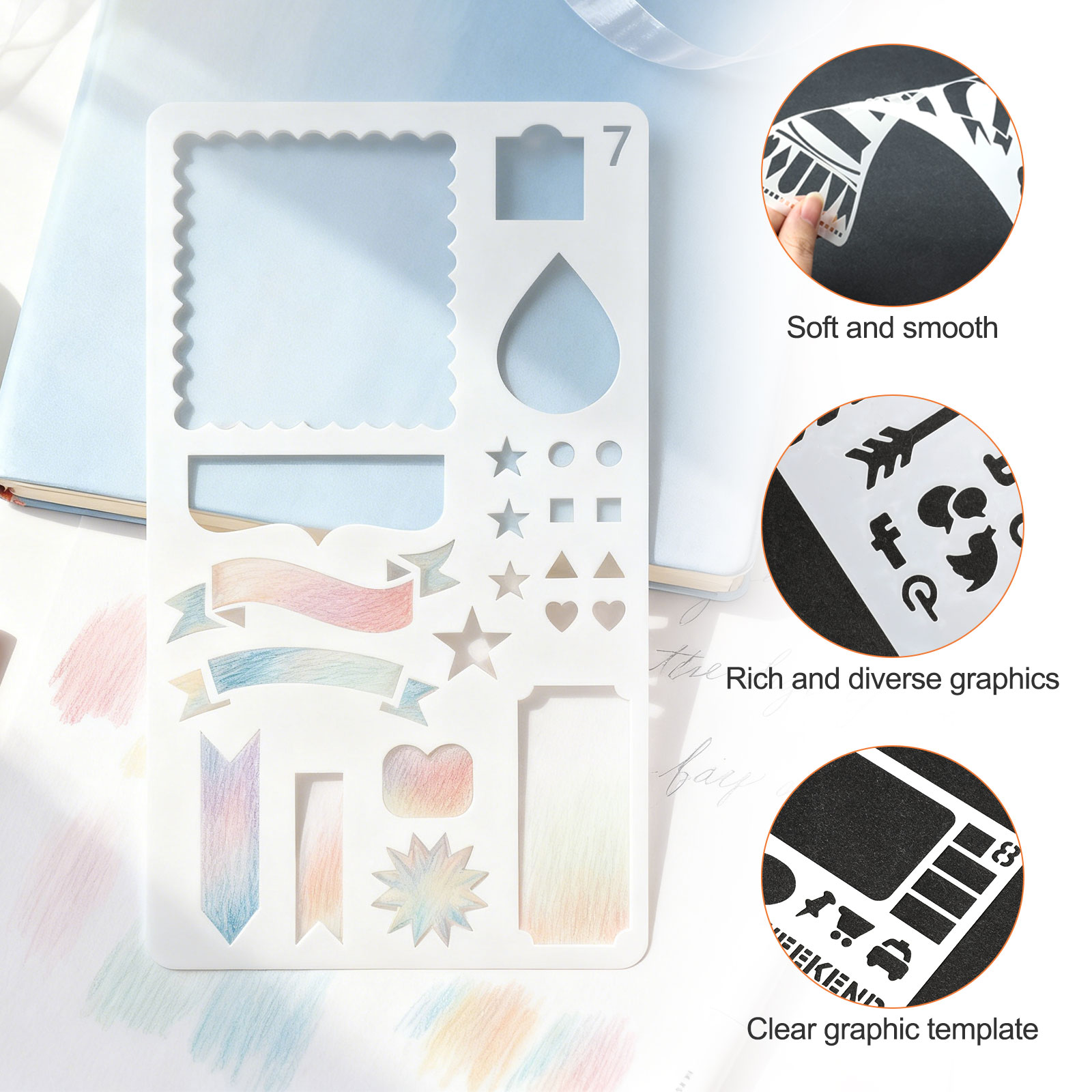 21pcs Reusable Craft Stencils for Painting, DIY Drawing Template Set for Wood, Card Making, Scrapbooking & Home Decor
