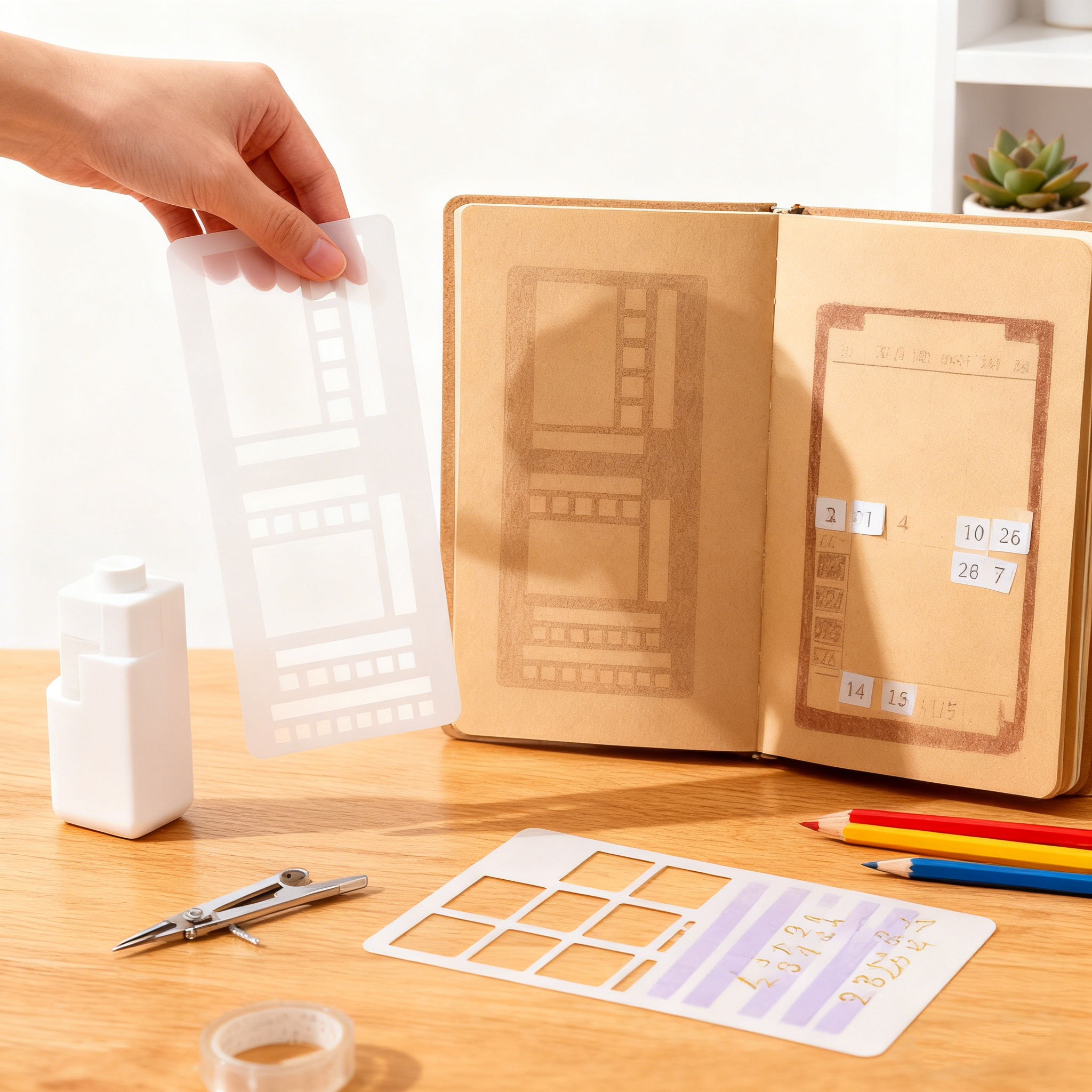 21pcs Reusable Craft Stencils for Painting, DIY Drawing Template Set for Wood, Card Making, Scrapbooking & Home Decor