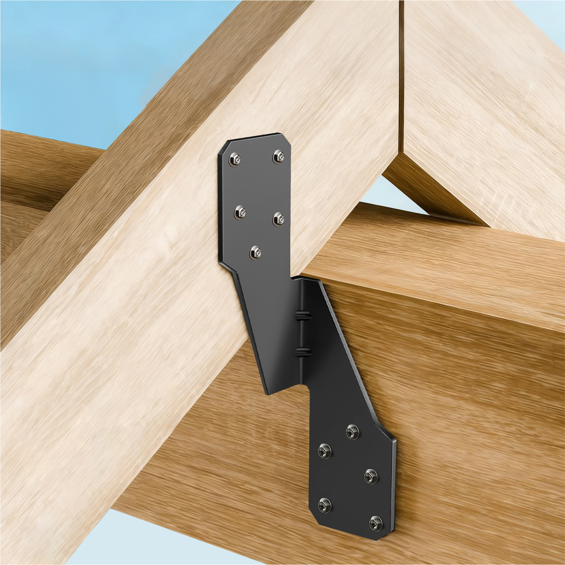 10pcs Hurricane Tie, Strong tie Brackets, Heavy Duty Hurricane Straps for Rafter H2.5A, Trusses/Rafters Ties, 18-Gauge Hurricane Roof Brackets