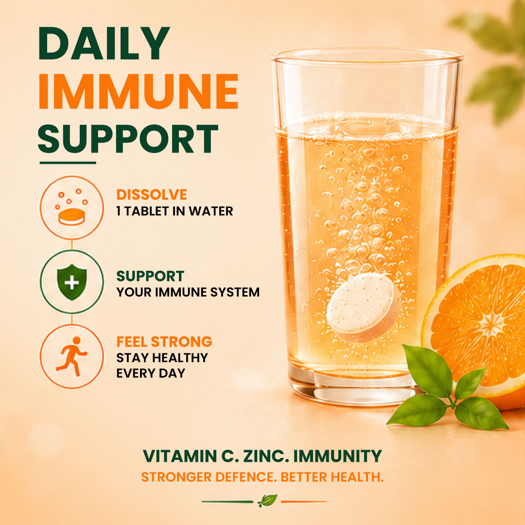NUTRIAF Vitamin C, D3, and Zinc Tabs 20s