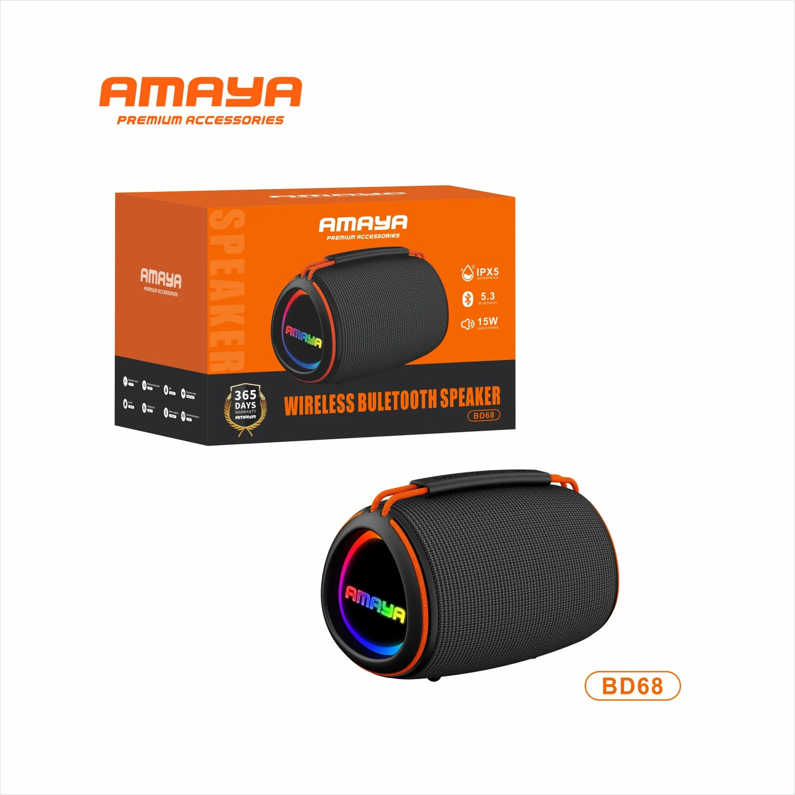 Amaya BD66 : Supports Bluetooth, USB, and AUX input. Offers up to 6 hours of music playback. Wireless Bluetooth Speakers