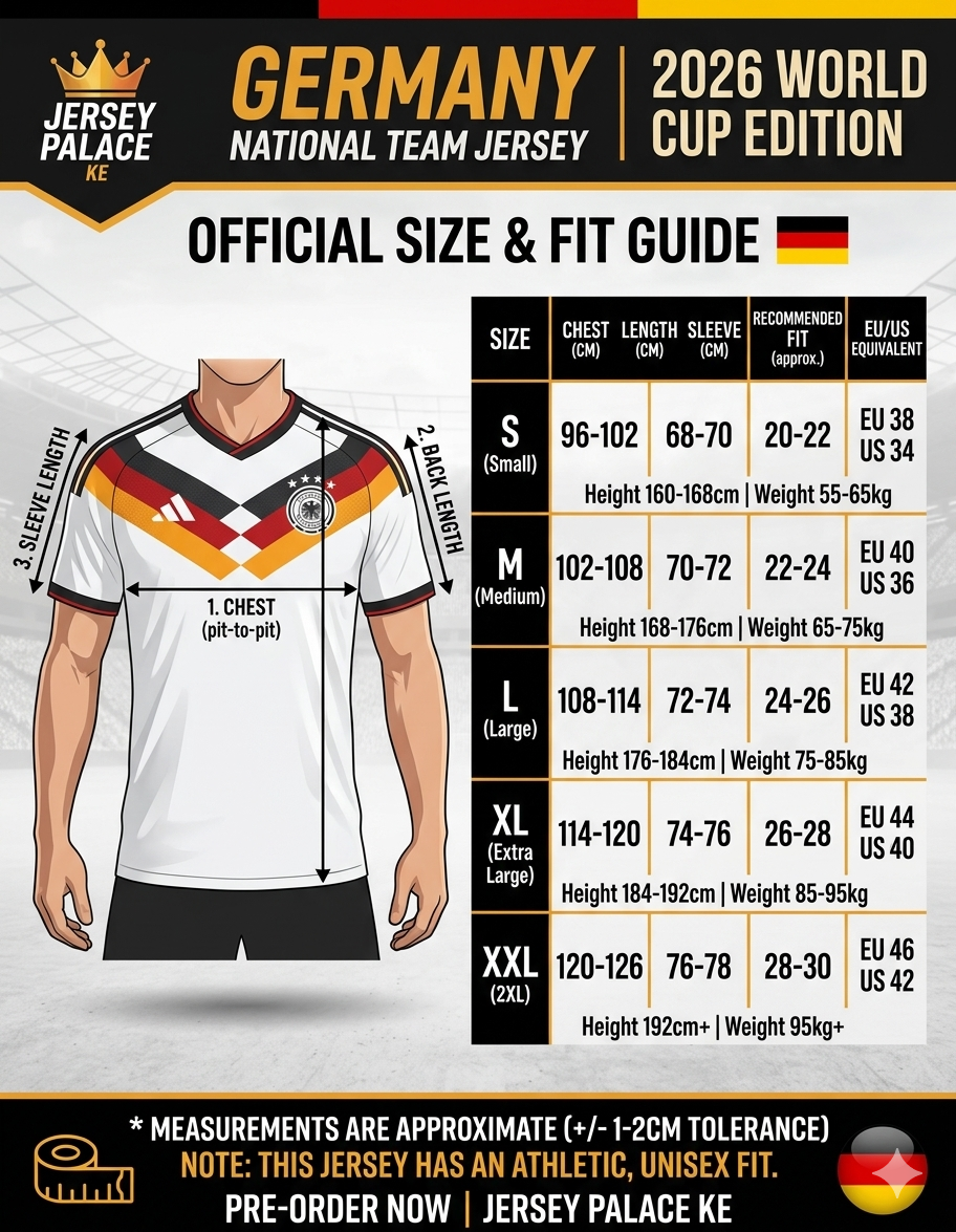World Cup Jersey 2026, Germany Home Original Authentic Player Version Jersey 2026 World Cup Edition - Premium White Football Kit - Unisex Sports Tee