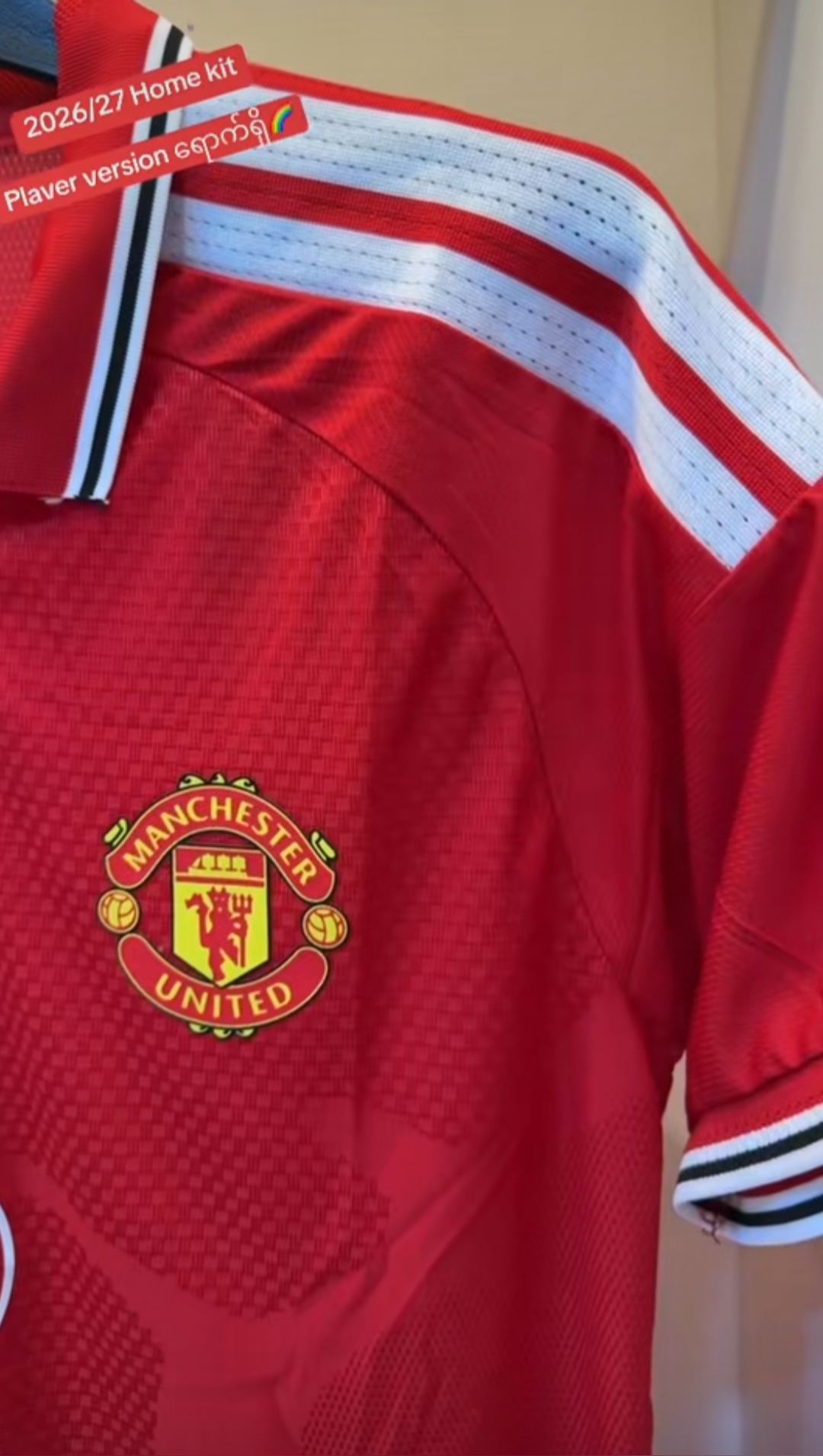 🔥 New 26/27 Original  Player/Authentic Version Manchester United Jersey – Home Premium Quality Football Shirt – Breathable player Edition