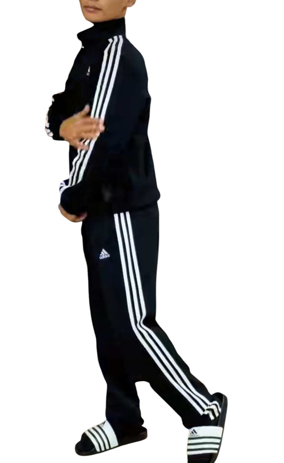 Adidas Originals Tracksuit Set - Classic Black & White Unisex Sports Jacket & Joggers Sweatsuit - Premium Athletic Streetwear-Men'S Clothing Tops Jackets Casual Jacket