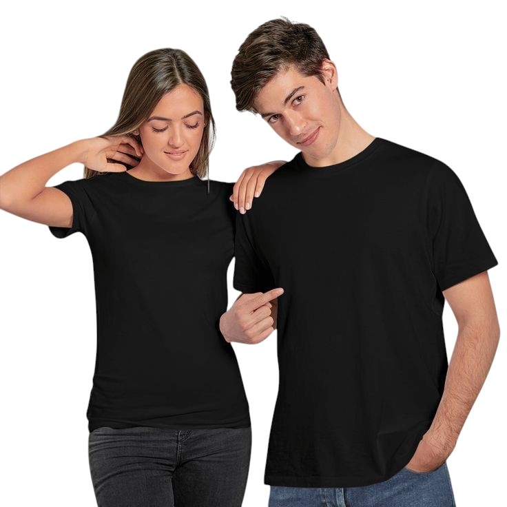 Premium Plain T-Shirts 100% Cotton Heavyweight Crewneck Tee – Men’s & Women’s Unisex Casual Short Sleeve Blanks – Black & White Sizes M-2XL