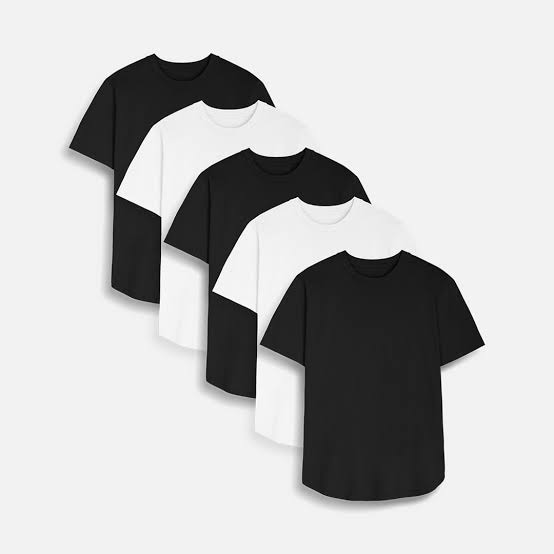 Premium Plain T-Shirts 100% Cotton Heavyweight Crewneck Tee – Men’s & Women’s Unisex Casual Short Sleeve Blanks – Black & White Sizes M-2XL