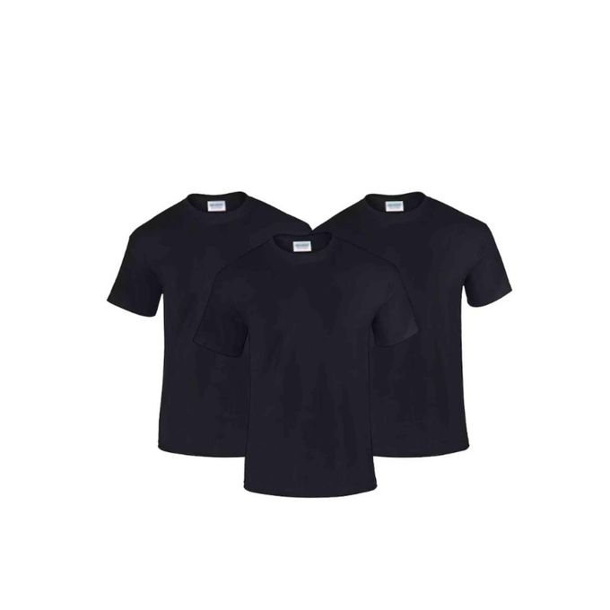 Premium Plain T-Shirts 100% Cotton Heavyweight Crewneck Tee – Men’s & Women’s Unisex Casual Short Sleeve Blanks – Black & White Sizes M-2XL