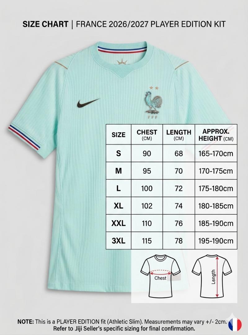 France 2026 World Cup Away, France National Team 2026 World Cup Away jersey, Premium Authentic Player Version