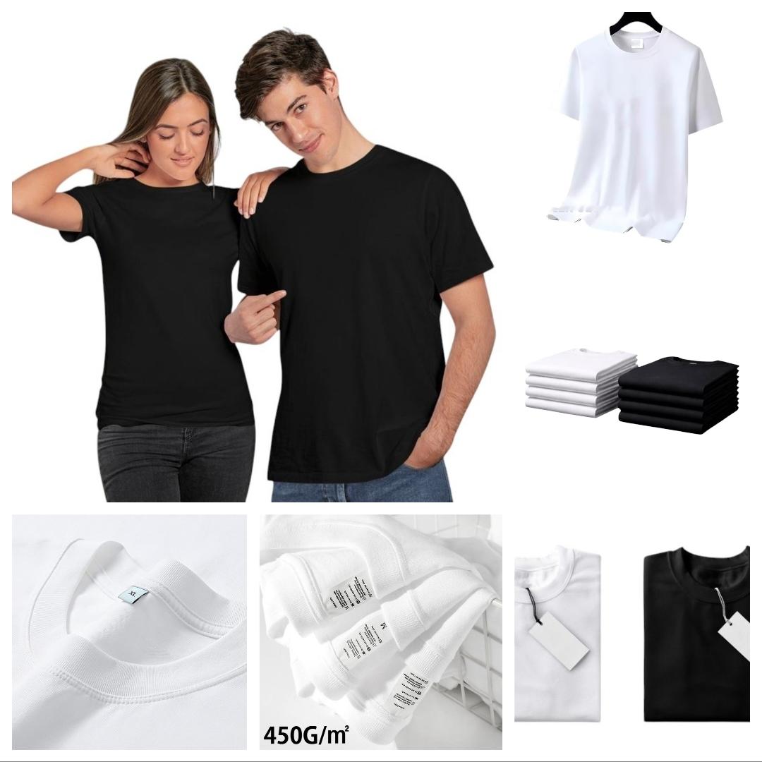 Premium Plain T-Shirts 100% Cotton Heavyweight Crewneck Tee – Men’s & Women’s Unisex Casual Short Sleeve Blanks – Black, White & Red Sizes S-2XL, Clothes > Men's Clothing > Activewear