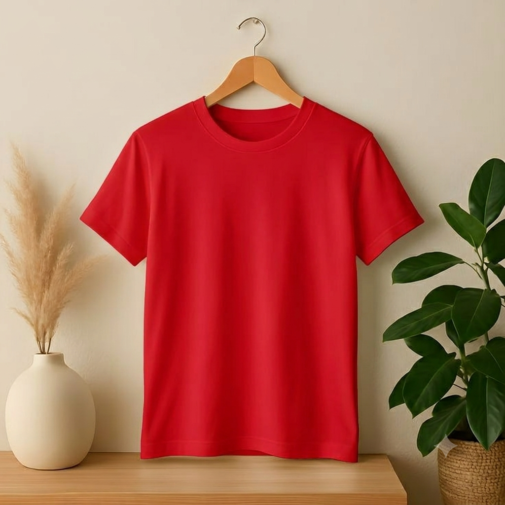 Premium Plain T-Shirts 100% Cotton Heavyweight Crewneck Tee – Men’s & Women’s Unisex Casual Short Sleeve Blanks – Black, White & Red Sizes S-2XL, Clothes > Men's Clothing > Activewear