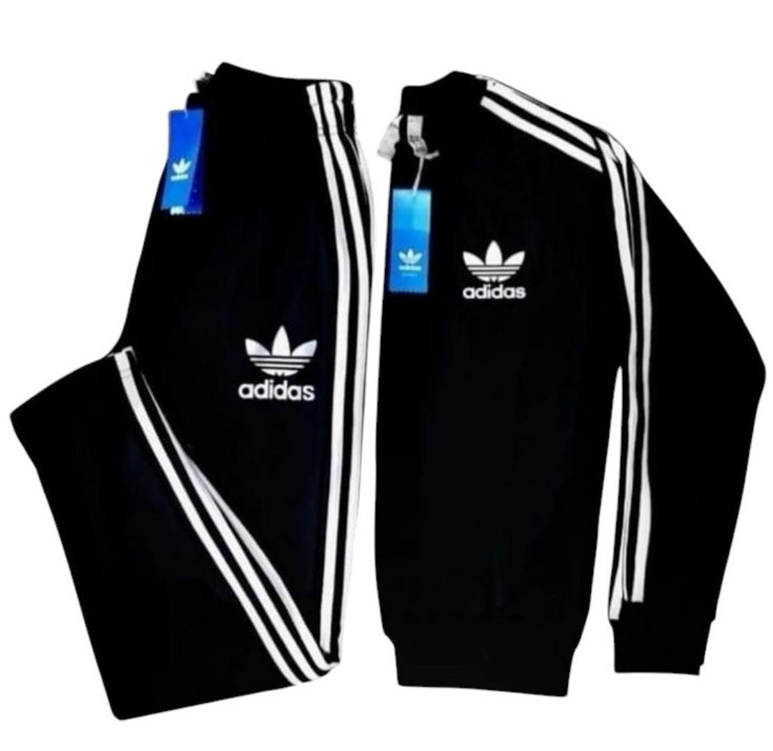 Adidas Originals Tracksuit Set - Classic Black & White Unisex Sports Jacket & Joggers Sweatsuit - Premium Athletic Streetwear-Men'S Clothing Tops Jackets Casual Jacket