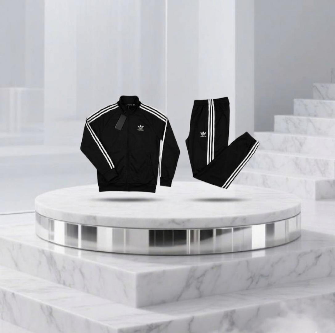 Premium Classic Tracksuit Set - Classic Black & White Unisex Sports Jacket & Joggers Sweatsuit - Premium Athletic Streetwear-Men'S Clothing Tops Jackets Casual Jacket