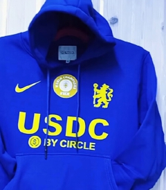 Chelsea FC Blue Home and Away Printed Hoodie - Unisex Long Sleeve Pullover Sweatshirt with Pocket
