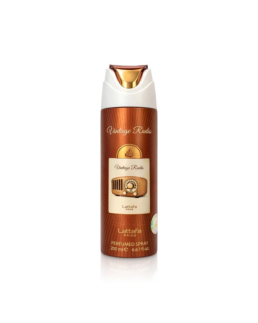 Lattafa Vintage Radio Perfumed Deodorant Body Spray for Men & Women – 200mlLattafa Vintage Radio Perfumed Deodorant Body Spray for Men & Women – 200ml