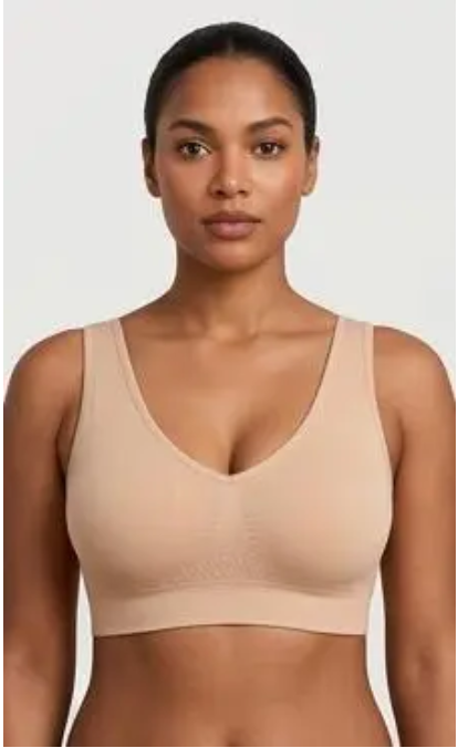 3PCS Seamless V-Neck Boobtop | Ribbed Texture | Comfort Fit | Light Support