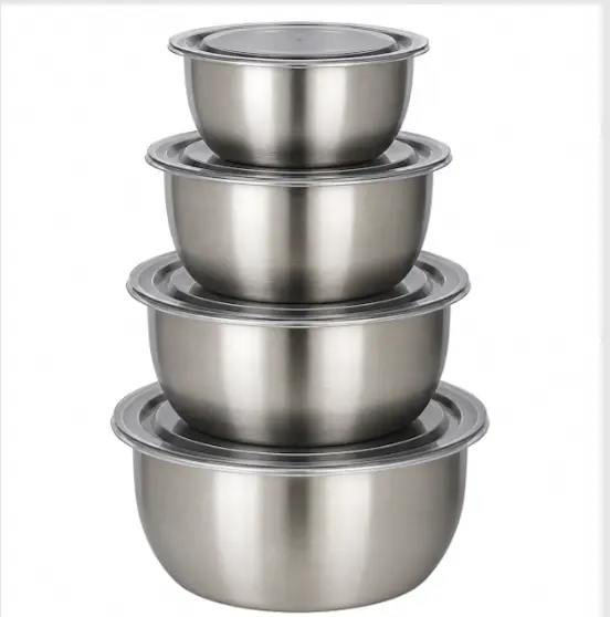 4PCS Stainless  Kitchen Sufuria Set with Lids
