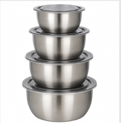 4PCS Stainless  Kitchen Sufuria Set with Lids