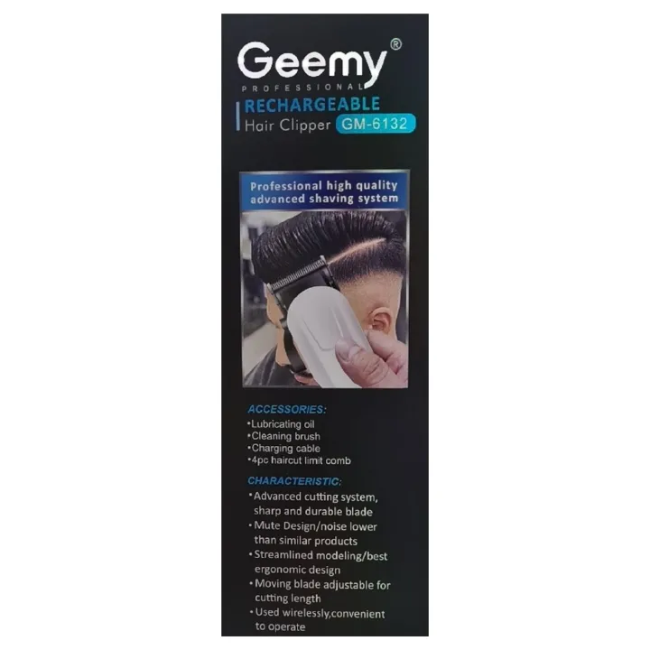 Geemy Professional Rechargeable Shaving Machine Hair Clipper | Cordless Rechargeable LED Display Hair Clipper Heavy Duty for Hair and Beard Cut