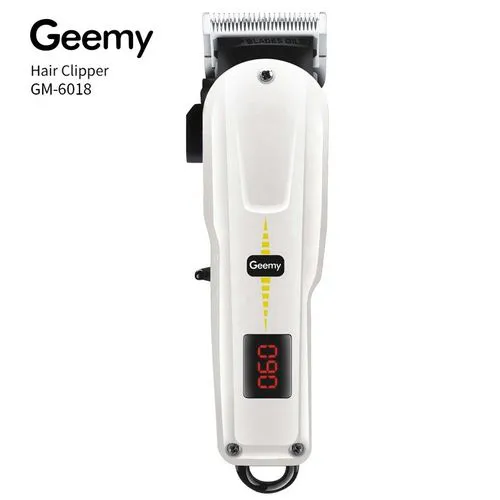 Geemy Professional Rechargeable Shaving Machine Hair Clipper | Cordless Rechargeable LED Display Hair Clipper Heavy Duty for Hair and Beard Cut