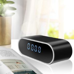Digital Table Clock Camera WiFi 4K Hidden Spy Alarm Digital Clock Nanny Camera