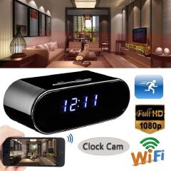 Digital Table Clock Camera WiFi 4K Hidden Spy Alarm Digital Clock Nanny Camera