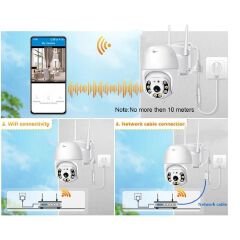 Dual-Color 3MP WIFI Security Cameras Outdoor APP CCTV Two Ways AUDIO Speed Dome Wireless Surveillance IP Camera