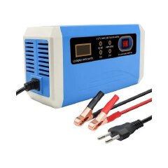 10A Smart Battery Charger 3 Stage Fast Auto Charger LCD Display 12V-24V AGM GEL Lead Acid Repair Maintainer for Cars Trucks Motorcycles