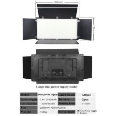 LED 800 50W Flat Panel Square Fill Light | Professional LED Photography Studio Light for TikTok, Vlogging, Video Shooting & Live Streaming