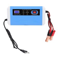 10A Smart Battery Charger 3 Stage Fast Auto Charger LCD Display 12V-24V AGM GEL Lead Acid Repair Maintainer for Cars Trucks Motorcycles