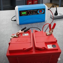 10A Smart Battery Charger 3 Stage Fast Auto Charger LCD Display 12V-24V AGM GEL Lead Acid Repair Maintainer for Cars Trucks Motorcycles