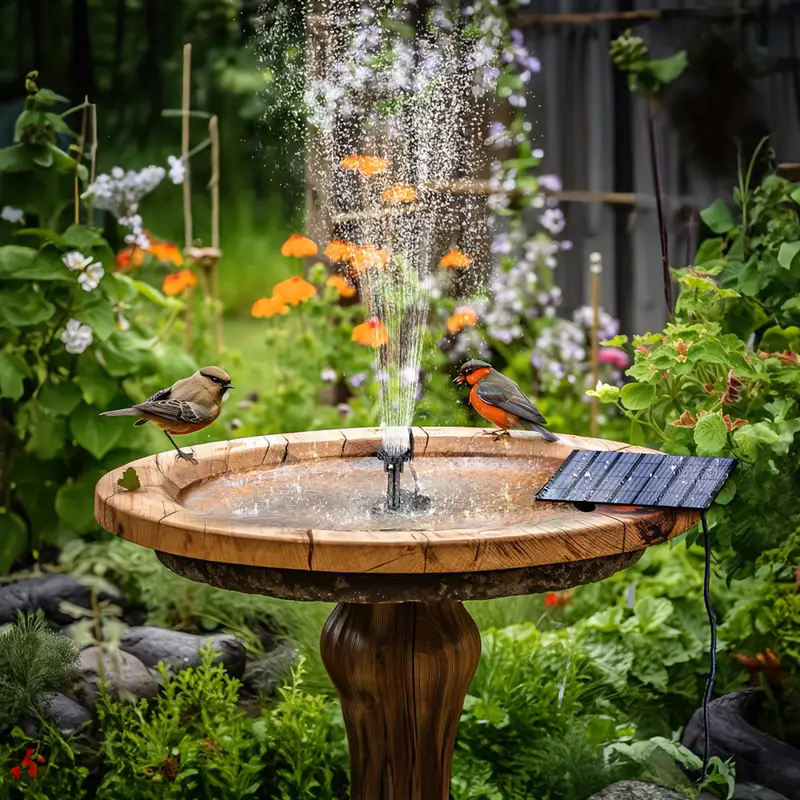 2026 1PC Solar Garden Fountain Pump Submersible Floating Water Pump Solar Outdoor Waterfall Fountain Bird Bath Water Flow Fountain