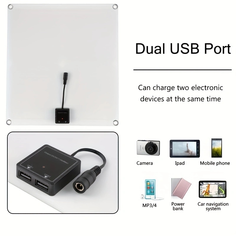 1PC DC 12V-18V Solar Panel Kit With 60A Controller & 5V USB Solar Charger For Power Bank Camping Car Boat RV