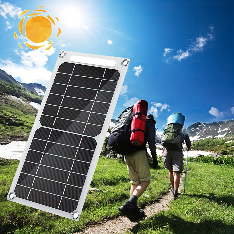 1PC 5V Waterproof Flexible Solar Panel With USB Port Portable Outdoor Sunlight Battery Charger Power Bank Backup Charging For RV Camping