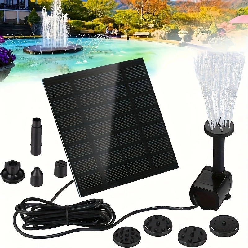 2026 1PC Solar Garden Fountain Pump Submersible Floating Water Pump Solar Outdoor Waterfall Fountain Bird Bath Water Flow Fountain
