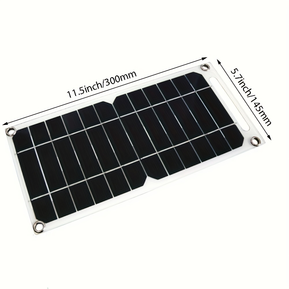1PC 5V Waterproof Flexible Solar Panel With USB Port Portable Outdoor Sunlight Battery Charger Power Bank Backup Charging For RV Camping