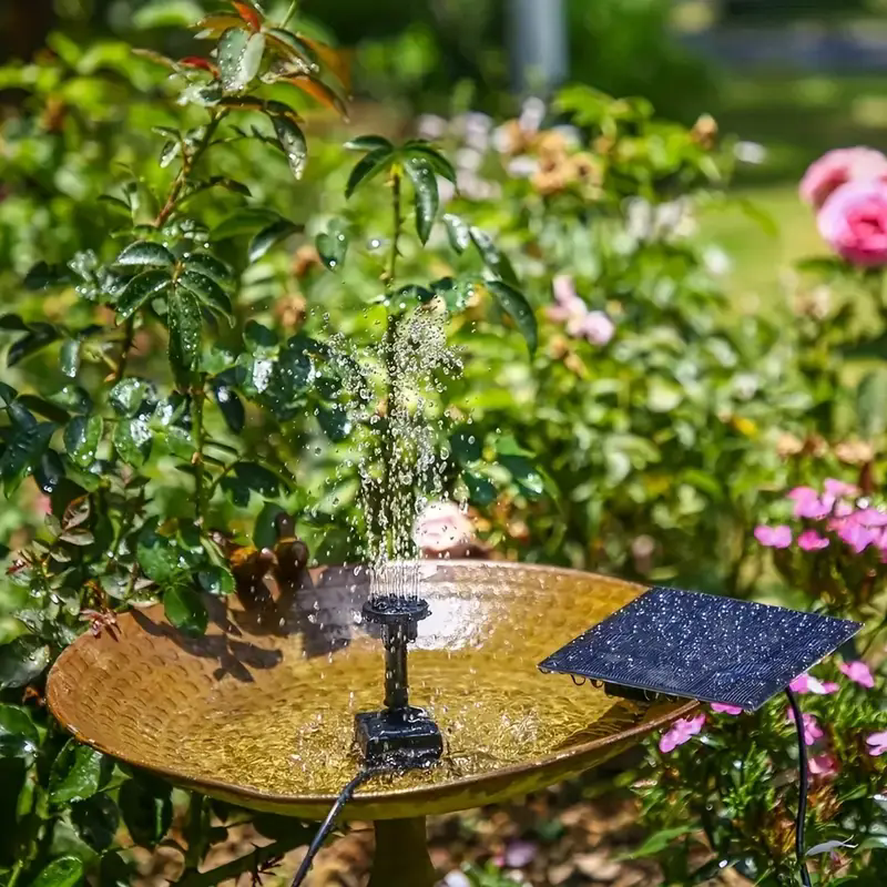 2026 1PC Solar Garden Fountain Pump Submersible Floating Water Pump Solar Outdoor Waterfall Fountain Bird Bath Water Flow Fountain