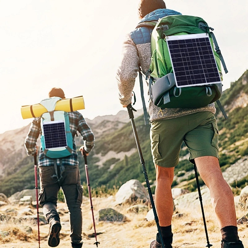 1PC 60W Portable Solar Panel Kit 5V Dual USB Fast Charging Emergency Power Panel Outdoor Battery Charger For Camping Hiking Mobile Phone