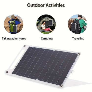 1PC 5V Waterproof Flexible Solar Panel With USB Port Portable Outdoor Sunlight Battery Charger Power Bank Backup Charging For RV Camping