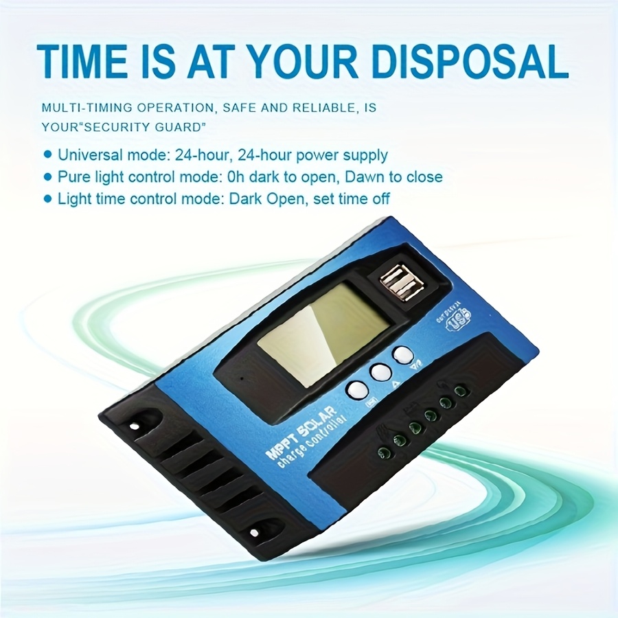 1PC MPPT Solar Charge Controller 100A 60A 50A 40A 30A Dual USB LCD Display 12V 24V Solar Panel Charger Regulator With Load For RV Camping