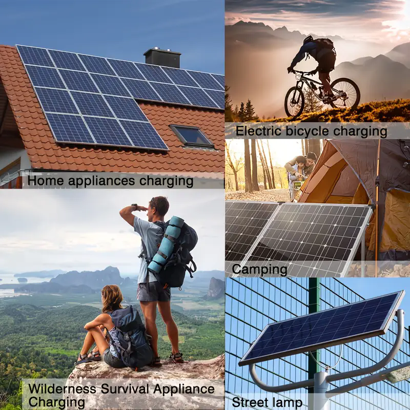 1PC DC 12V-18V Solar Panel Kit With 60A Controller & 5V USB Solar Charger For Power Bank Camping Car Boat RV
