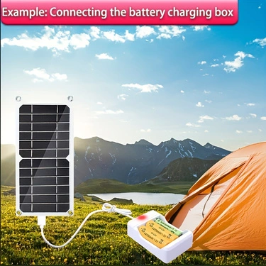 1PC 5V Waterproof Flexible Solar Panel With USB Port Portable Outdoor Sunlight Battery Charger Power Bank Backup Charging For RV Camping