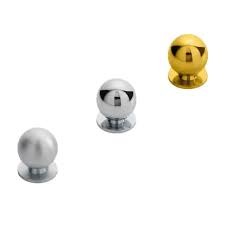 1035 Series Round Drawer Knobs Gold Silver Spherical Ball Cabinet Handles Wardrobe Cupboard Dresser Pulls Single Hole Modern Minimalist Zinc Alloy Furniture Hardware Replacement Pull Grips with Screws