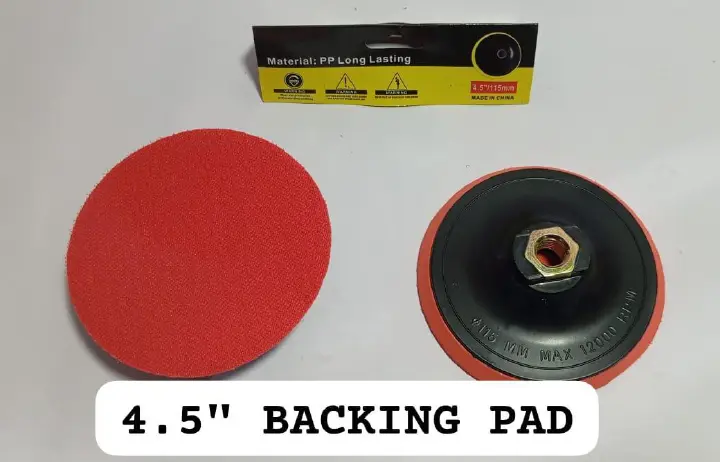 Generic 4.5 Inch Hook and Loop Backing Pad | 115mm M14 Thread Sanding Disc Holder Support Plate for Angle Grinder Polisher Machine Wood Metal Polishing Buffing Max 12000 RPM (1 Piece)angle grinder.