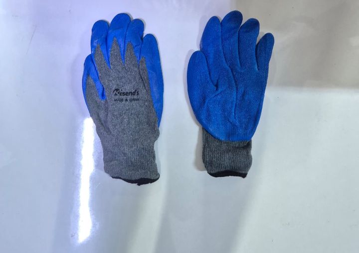 Resend Diamond Grip Safety Gloves 1Pair Heavy Duty Crinkle Latex Coated Construction Gardening Electrical Work Gloves Anti Slip Puncture Resistant Hand Protection                                     .